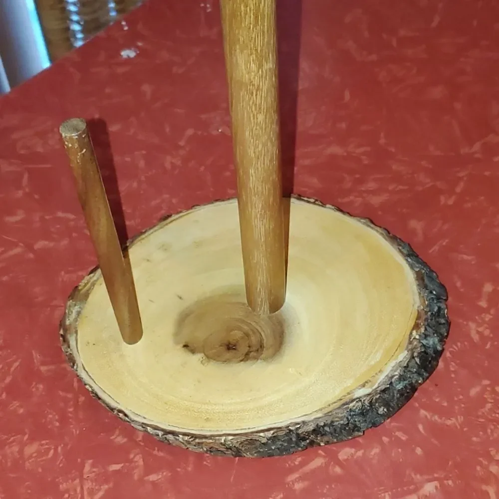 Wooden Acacia Paper Towel Holder Thailand